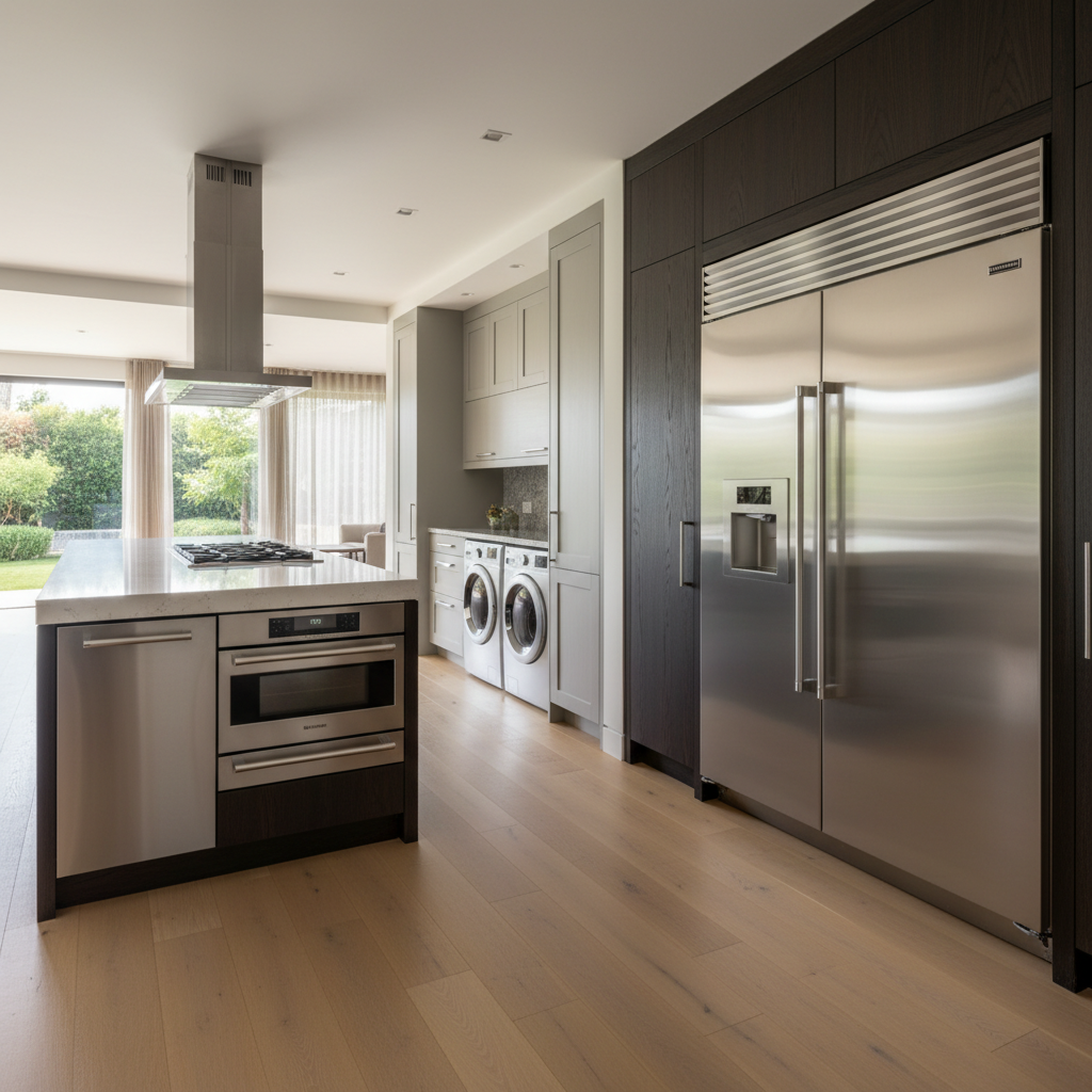 Premium household appliances in a luxury home environment